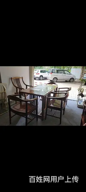 茶桌高端高级泡茶桌大板办公桌茶几展示博古货架办公桌 - 图片 2
