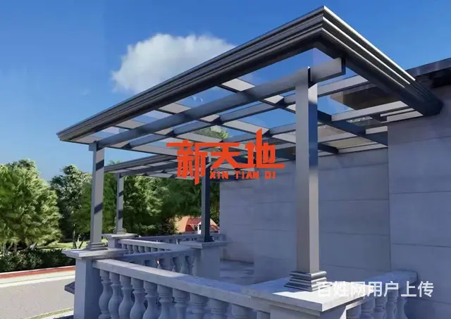淄博玻璃雨棚玻璃顶阳光房铝合金阳光房电动伸缩遮阳棚 - 图片 6