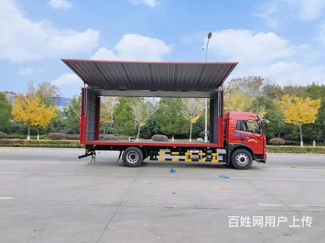 拉烟花爆竹专用6.8米厢式运输车全方位开门带翼展 - 图片 5