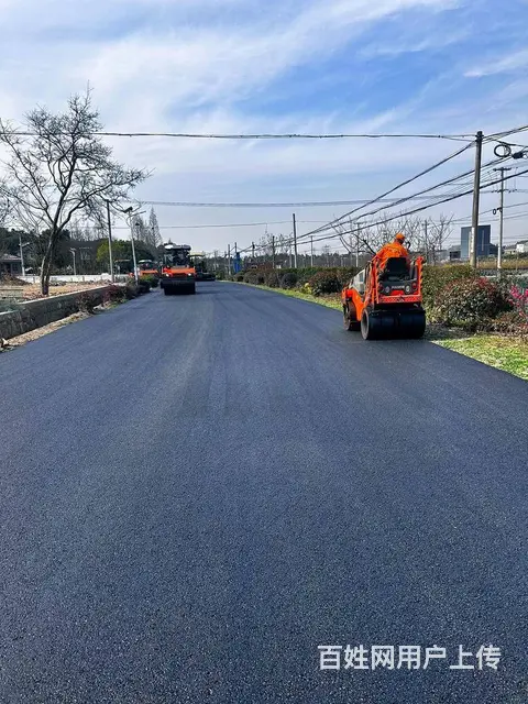 常熟专业商砼混泥土道路铺设施工，沥青道路铺设养护 - 图片
