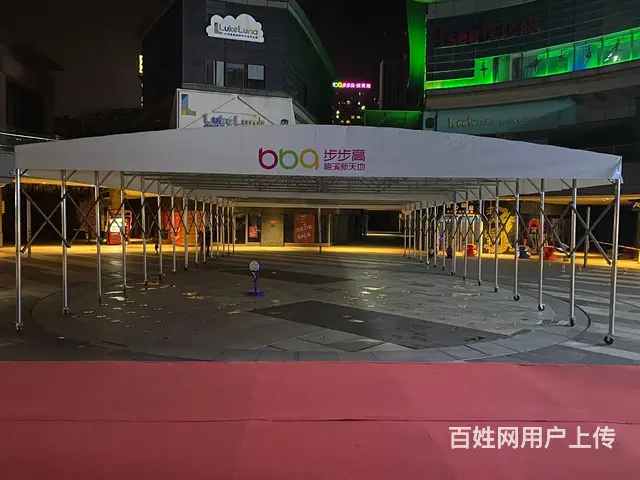 湖南省移动推拉帐篷夜宵烧烤棚停车棚大型工地棚电动棚 - 图片 2