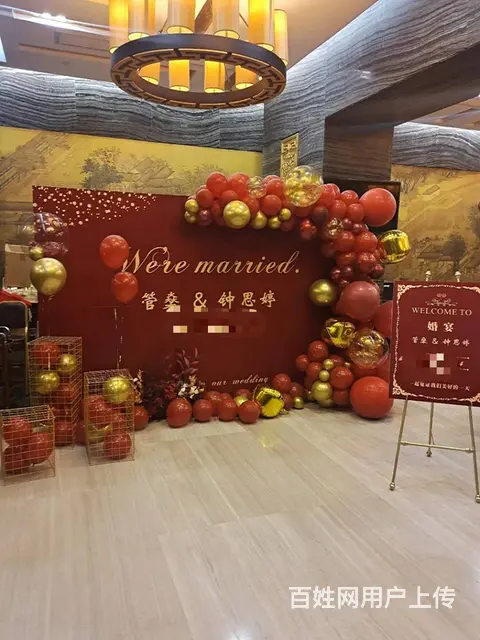 揭阳 普宁婚房布置 气球拱门 订婚宴布置场地 - 图片 6