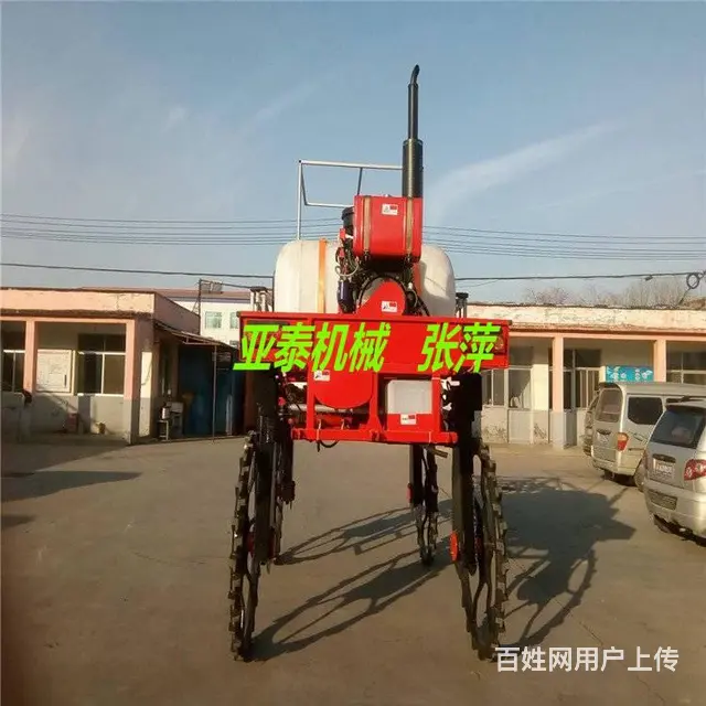 高架四轮打药车 小麦玉米蔬菜自走式喷杆喷药机 - 图片 1