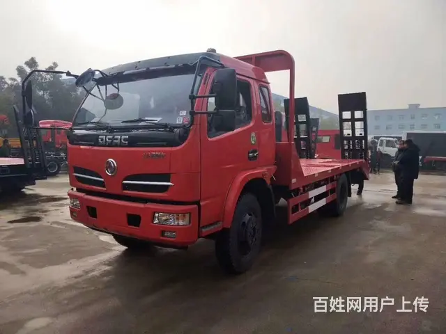 东风多利卡4米4轴距黄牌平板车拉120挖机现车出售 - 图片 2