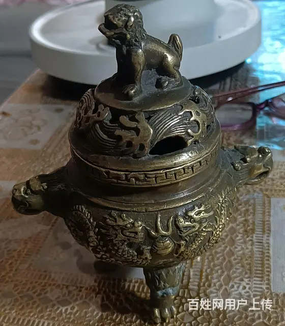 古董铜器黄铜香炉 - 图片 4