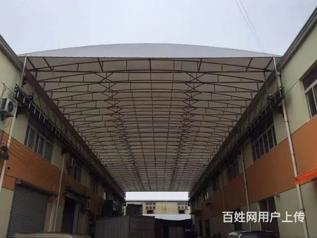成都遮阳棚厂家制作造型法式蓬弧形推拉篷折叠天幕直销 - 图片 6