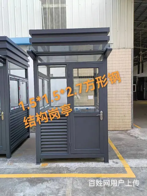 泉州小区大门保安岗亭安装/不锈钢岗亭定制/保安执勤 - 图片 6