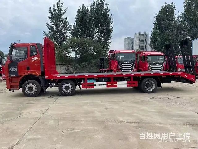 解放黄牌小三轴平板拖车 平板运输车 图片报价 - 图片 6
