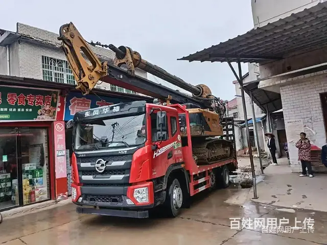 吉安东风华神前二后六平板车 拖17吨不超载的挖机拖车 - 图片 1