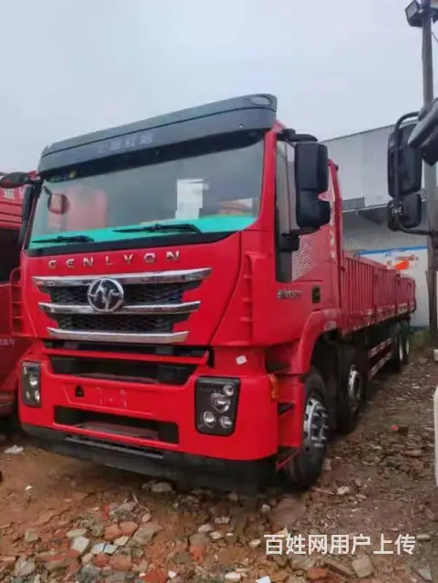 出售红岩杰狮前四后八平板车350马力19年4月 - 图片 1