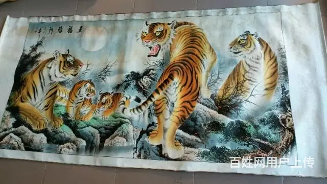 【五福临门】五虎画，手绘画工精细，包老！ - 图片 6