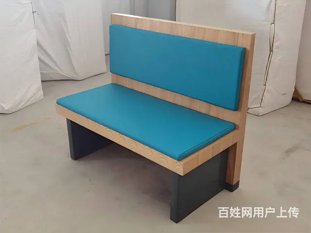 餐饮家具定制软包卡座竖道造型卡座藤编卡座双面卡座 - 图片 3