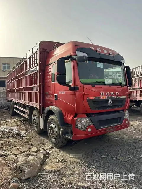 转让二手重汽豪沃三桥9米6仓栏货车 国五280马力 - 图片 2