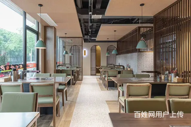 快餐店连餐店软包卡座 分段靠背板式桌椅 设计感桌椅 - 图片 4