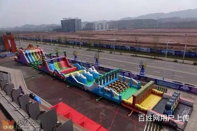 武汉大型陆地冲关出租，儿童闯关充气城堡出租 - 图片 1