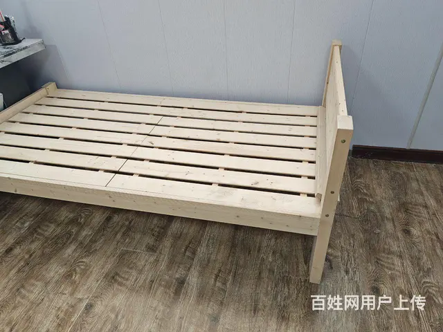 单人实木床 - 图片 1
