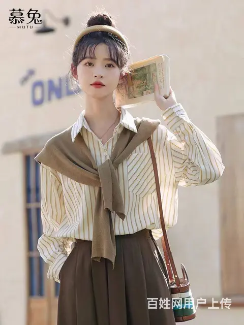 武汉品牌女装梵玲组合春秋季汉派小衫折扣服装货源 - 图片 1