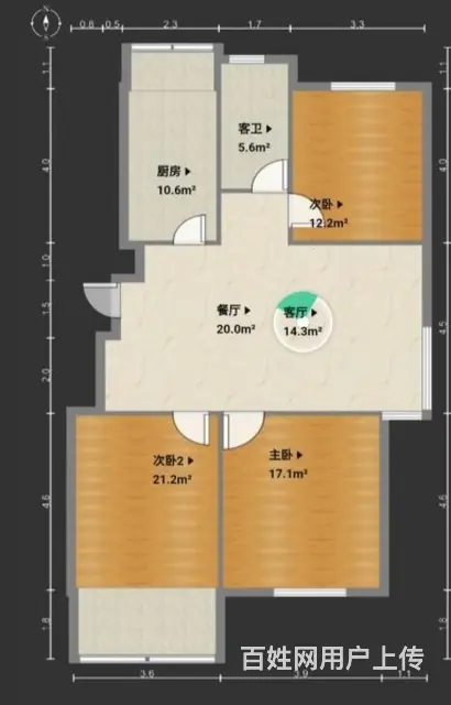美林湖旁香树湾名苑复试 楼上楼下露台 空中花园 葡萄园 菜园 - 图片 12