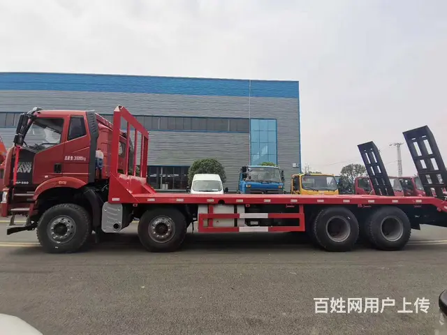 拖大型40吨挖掘机压路机平板车 解放前四后八拖板车 - 图片 2