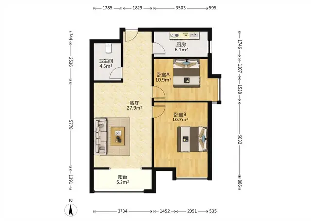 此房满二，电梯房，看房方便，楼下的菜市场，大型商场 - 图片 8
