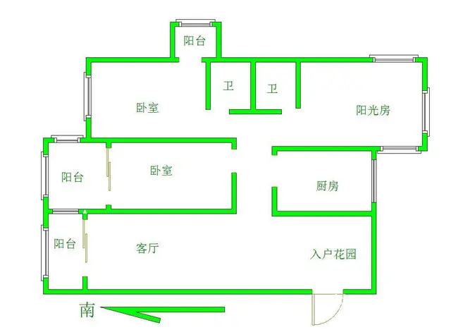 送阳光房全新精装花园小区正商红河谷两室两厅两卫电梯洋房 - 图片 2