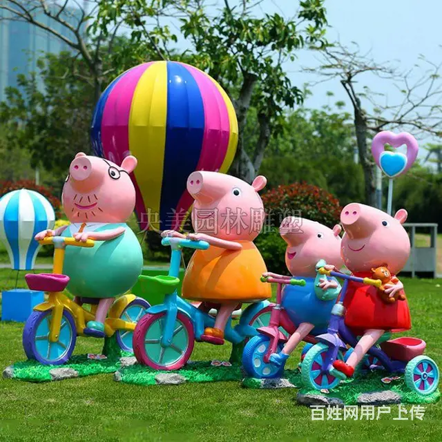 骑自行车人物抽象雕塑,自行车主题雕塑 - 图片 4
