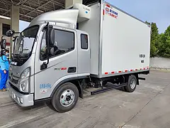 福田蓝牌冷藏车 国六蓝牌排半冷藏车 冷链运输车