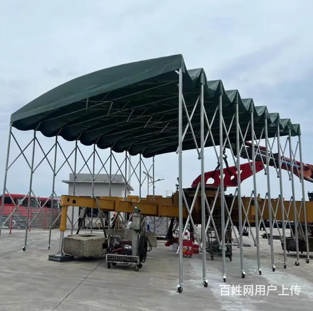 推拉棚户外防雨仓库移动电动活动帐篷雨篷车棚大排档遮 - 图片 4