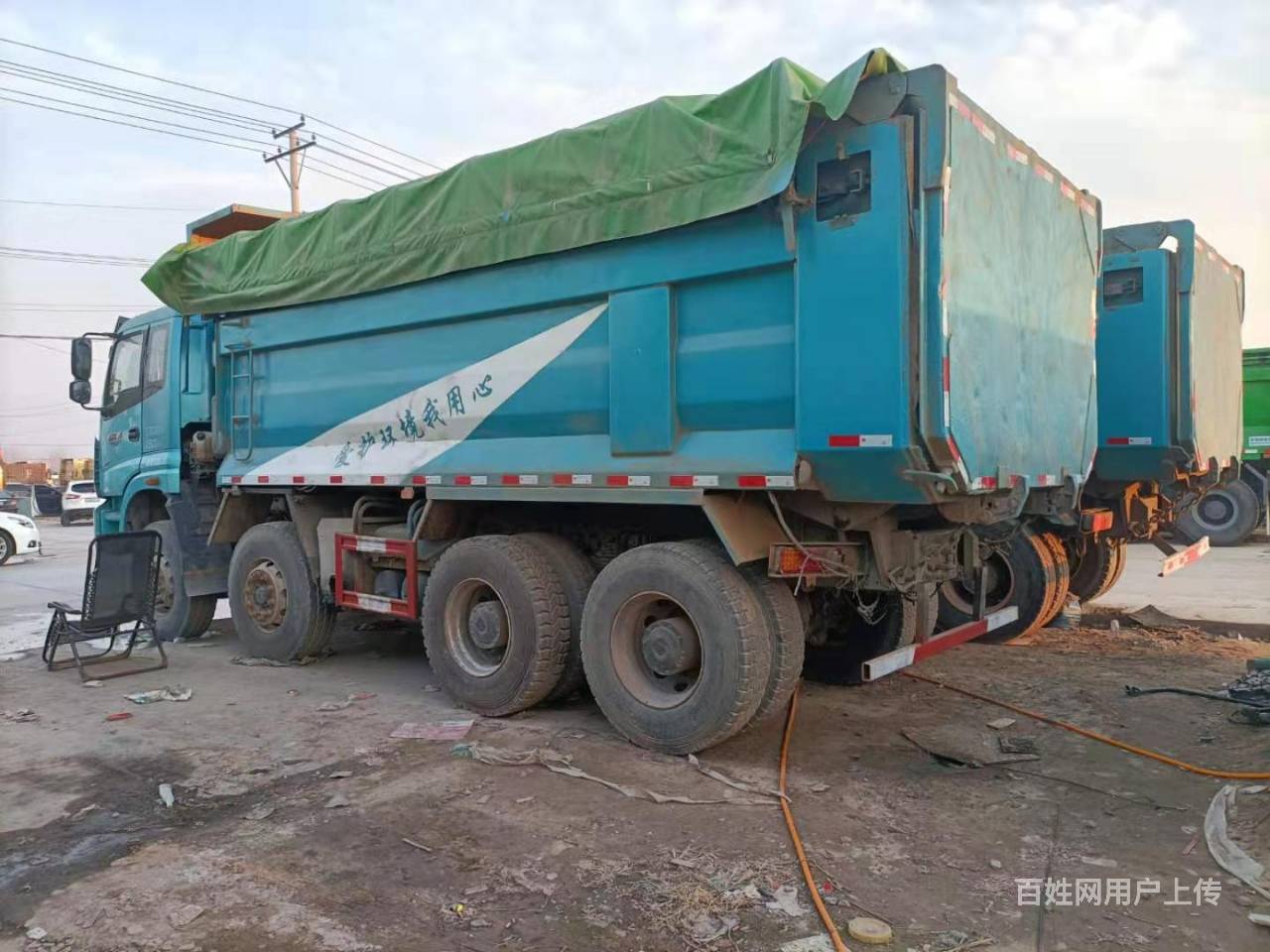 国五二手法规欧曼渣土车 5.8米环保大箱350马力