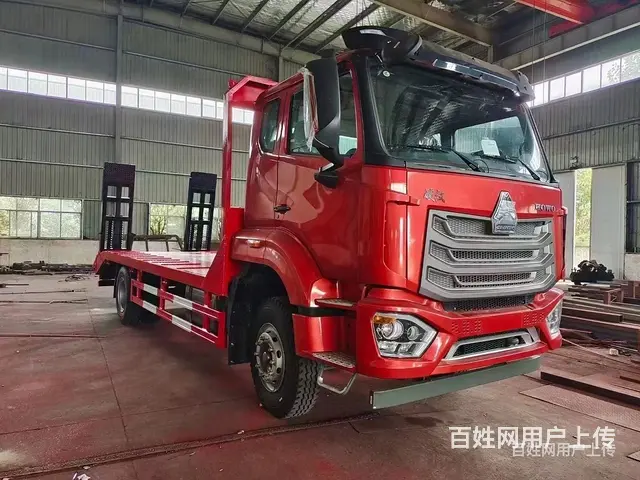 吉安重汽硬汉单桥平板车150挖机平板拖车现车特价出售 - 图片 2