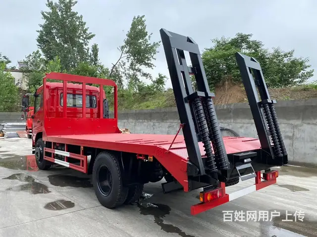 拉6-35吨挖掘机平板拖车东风单桥后八轮板车可选 - 图片 3