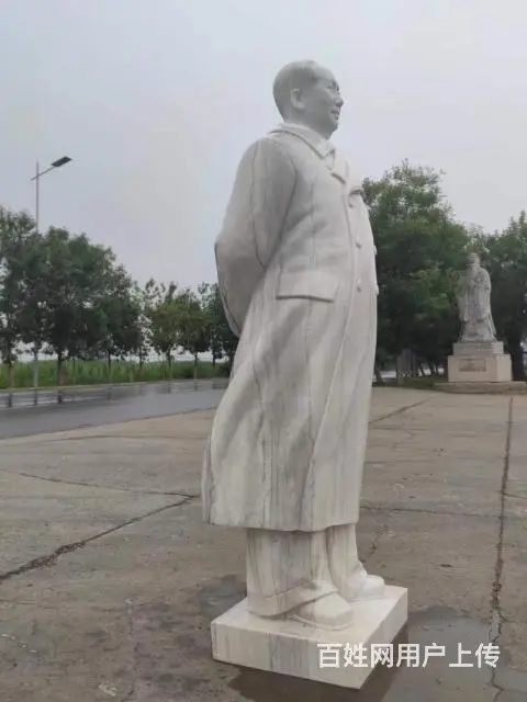 伟大领袖毛主席，石质汉白玉 - 图片 8