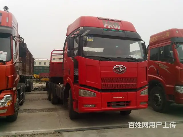 解放j6二手半挂双驱红色半挂牵引车 - 图片 1