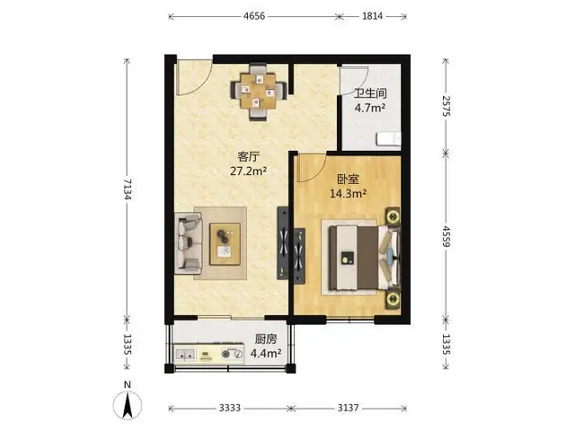 出租黄龙高性价比高品质住宅南北丁香公寓精装修 - 图片 10