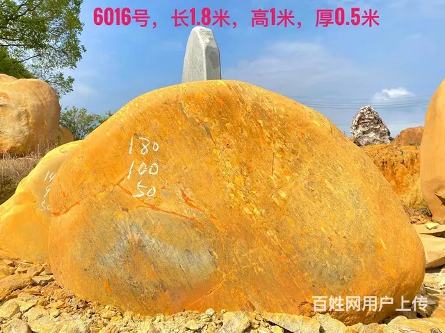 大型刻字石黄蜡石招牌石门牌石地产景观石校园文化石 - 图片 5