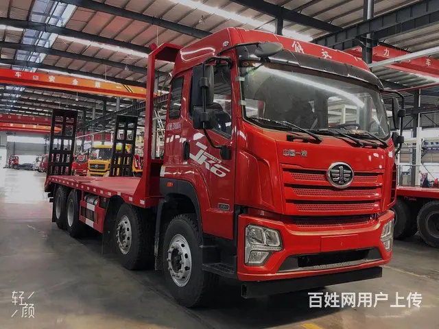 解放J6前四后八平板车 运输大型挖机摊铺机拖板车 - 图片 8