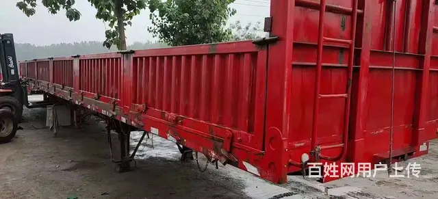 13米二手标箱侧翻半挂车 高60公分 广东富华桥 - 图片 1