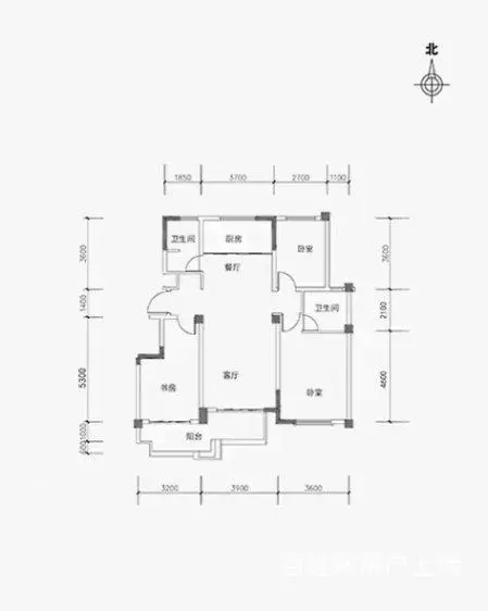 翠湖嘉苑2室1厅1卫1300元月南北通透98平 - 图片 11
