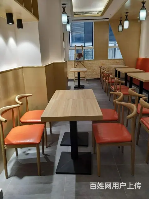 奶茶店桌椅，餐厅卡座，吧台桌椅，快餐桌椅厂家 - 图片 1