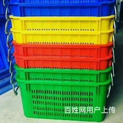 塑料冷藏箱塑料折叠箱双色颠倒箱斜插箱周转塑料箱水箱 - 图片 7