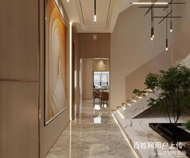 常州别墅装修：进门对着走廊的玄关该怎么设计 - 图片 4