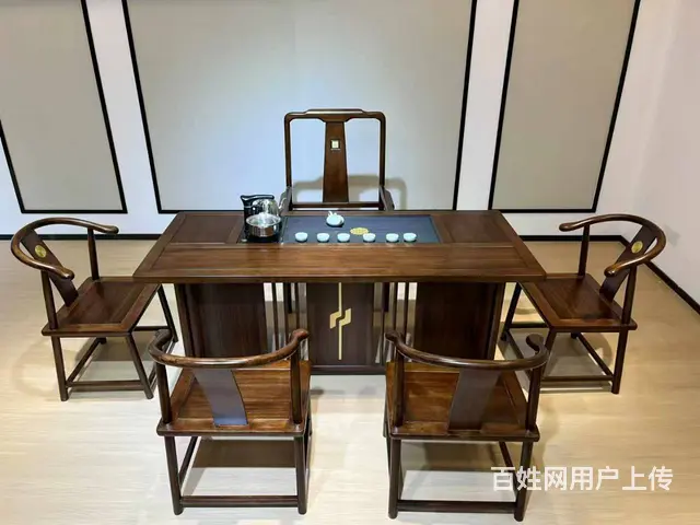 洽谈桌休闲奶茶咖啡一桌四椅接待桌钢架桌员工桌前台 - 图片 7