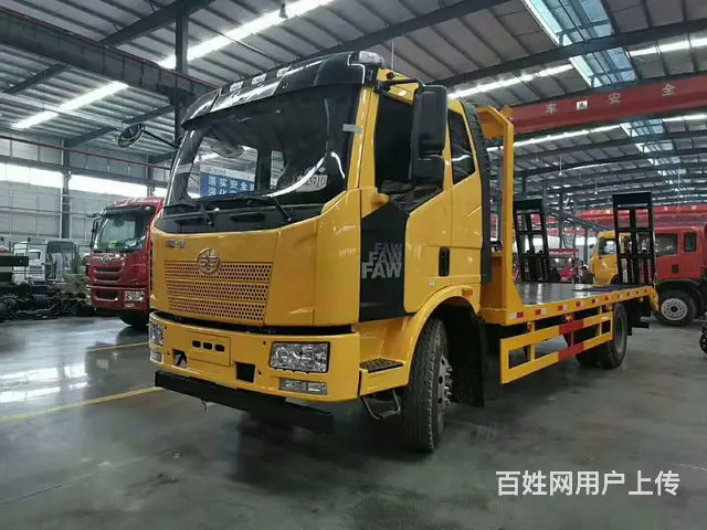 长春解放J6挖机拖板车15吨挖掘机平板车可分期 - 图片 1