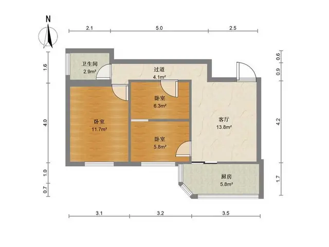 翠华新村南区 精装三房 低总价 朝南 格局方正 近九中十二小 - 图片 8