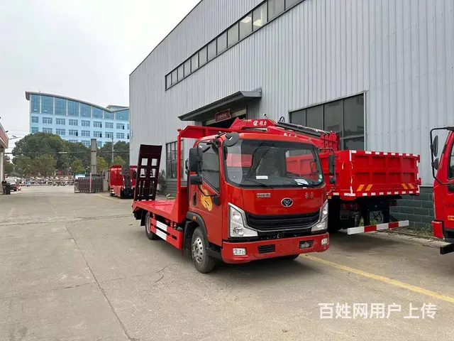 重汽豪曼蓝牌挖掘机平板车可拉10吨挖掘机可分期 - 图片 7