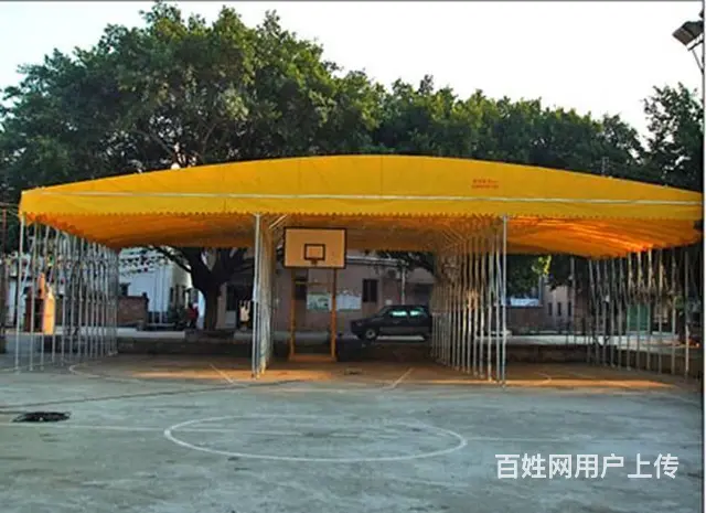 户外移动推拉大型帐篷夜市伸缩式折叠雨棚活动收缩遮阳 - 图片 9