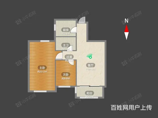 恐龙园旁康桥水郡 3室2厅 - 图片 9