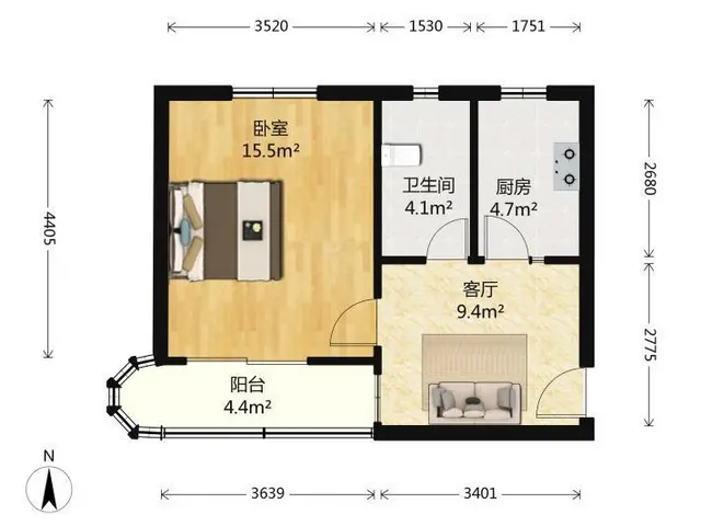 五一广场 乐和城 培元桥 金满地 精装住宅公寓 拎包入住 - 图片 8
