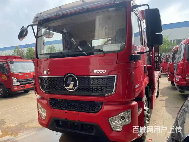 拉150挖掘机拖车 陕汽德龙6米5叉车平板车 - 图片 12