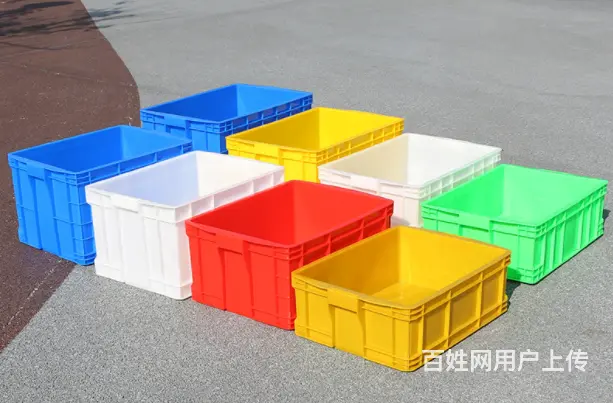 塑料零件盒冷冻盒塑料箱快递周转筐折叠筐EU箱物流箱 - 图片 3